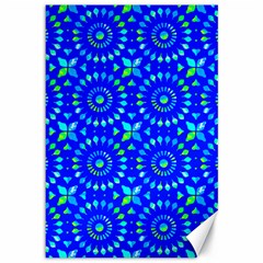 Kaleidoscope Royal Blue Canvas 12  X 18 