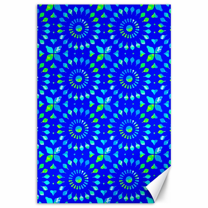 Kaleidoscope Royal Blue Canvas 24  x 36 