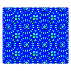 Kaleidoscope Royal Blue Double Sided Flano Blanket (small) by Mazipoodles