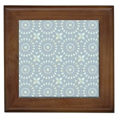 Kaleidoscope Duck Egg Framed Tile by Mazipoodles