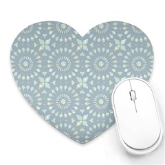 Kaleidoscope Duck Egg Heart Mousepad by Mazipoodles