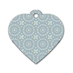 Kaleidoscope Duck Egg Dog Tag Heart (two Sides) by Mazipoodles