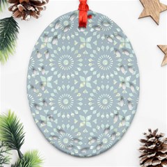 Kaleidoscope Duck Egg Ornament (oval Filigree) by Mazipoodles