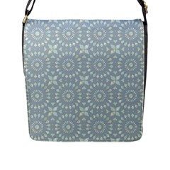 Kaleidoscope Duck Egg Flap Closure Messenger Bag (l) by Mazipoodles