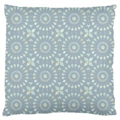 Kaleidoscope Duck Egg Large Flano Cushion Case (two Sides) by Mazipoodles