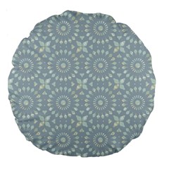 Kaleidoscope Duck Egg Large 18  Premium Flano Round Cushions by Mazipoodles