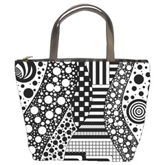 Black And White Design Bucket Bag by gasi