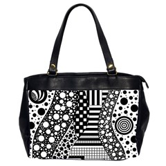 Black And White Design Oversize Office Handbag (2 Sides) by gasi