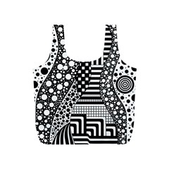 Black And White Design Full Print Recycle Bag (s) by gasi