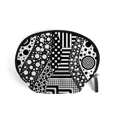 Black And White Design Accessory Pouch (small) by gasi