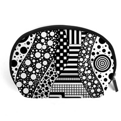 Black And White Design Accessory Pouch (large) by gasi