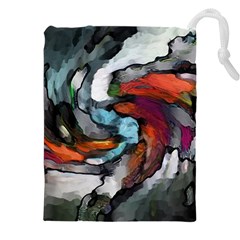 Abstract Art Drawstring Pouch (5xl) by gasi