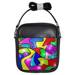 Modern Art Girls Sling Bag by gasi