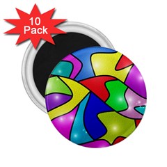 Colorful Abstract Art 2 25  Magnets (10 Pack)  by gasi