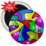 Colorful abstract art 3  Magnets (10 pack)  Front