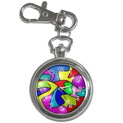 Colorful Abstract Art Key Chain Watches by gasi