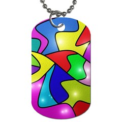 Colorful Abstract Art Dog Tag (one Side) by gasi