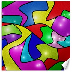 Colorful Abstract Art Canvas 16  X 16  by gasi