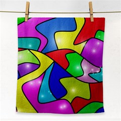 Colorful Abstract Art Face Towel by gasi