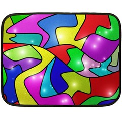 Colorful Abstract Art Double Sided Fleece Blanket (mini) by gasi