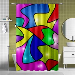 Colorful Abstract Art Shower Curtain 48  X 72  (small)  by gasi