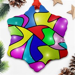 Colorful Abstract Art Ornament (snowflake) by gasi