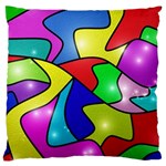 Colorful abstract art Large Flano Cushion Case (Two Sides) Front