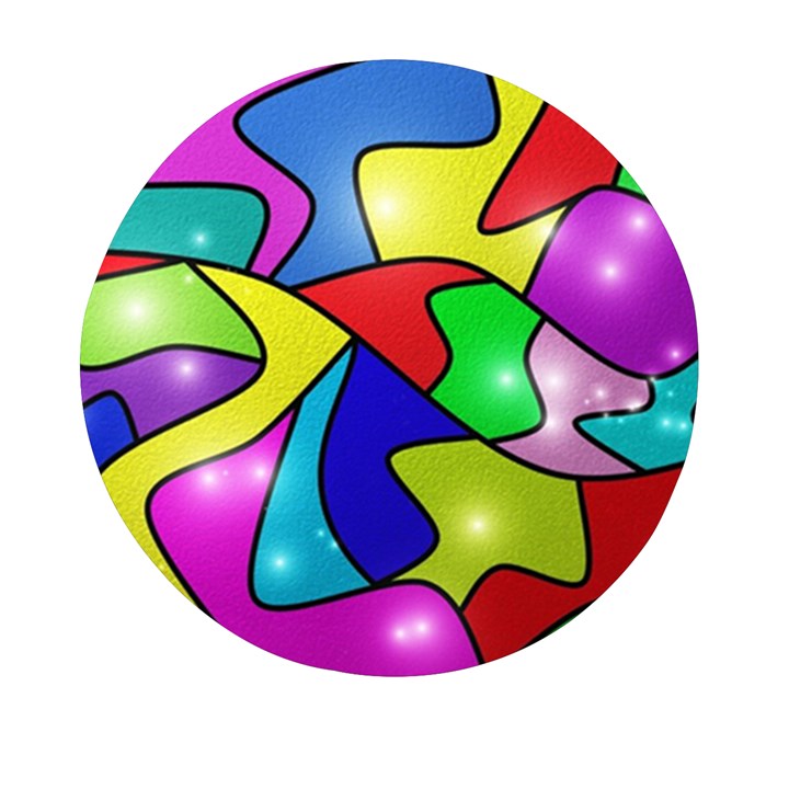 Colorful abstract art Mini Round Pill Box