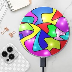 Colorful Abstract Art Wireless Charger by gasi