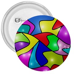 Colorful Abstract Art 3  Buttons by gasi