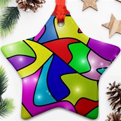 Colorful Abstract Art Ornament (star) by gasi