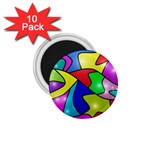 Colorful abstract art 1.75  Magnets (10 pack)  Front