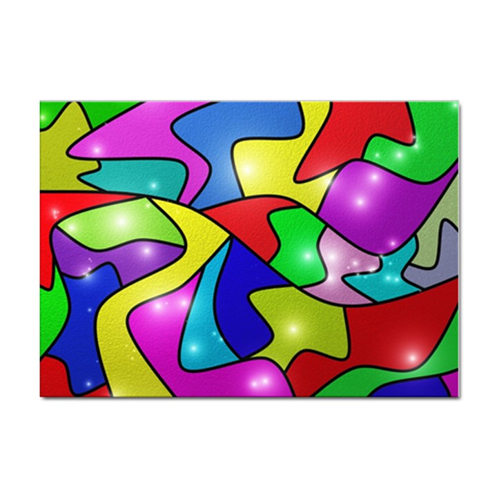 Colorful abstract art Sticker A4 (100 pack)