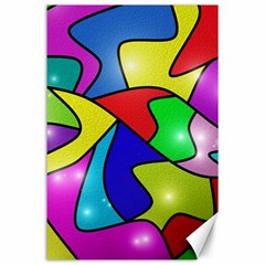 Colorful Abstract Art Canvas 24  X 36  by gasi