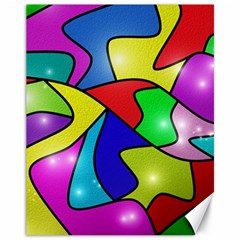 Colorful Abstract Art Canvas 11  X 14  by gasi