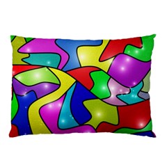 Colorful Abstract Art Pillow Case by gasi