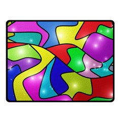 Colorful Abstract Art Fleece Blanket (small) by gasi