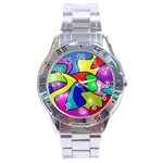 Colorful abstract art Stainless Steel Analogue Watch Front