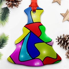 Colorful Abstract Art Ornament (christmas Tree)  by gasi