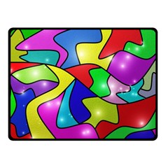 Colorful Abstract Art Double Sided Fleece Blanket (small) by gasi