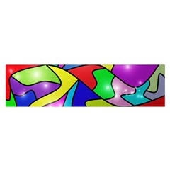 Colorful Abstract Art Oblong Satin Scarf (16  X 60 ) by gasi