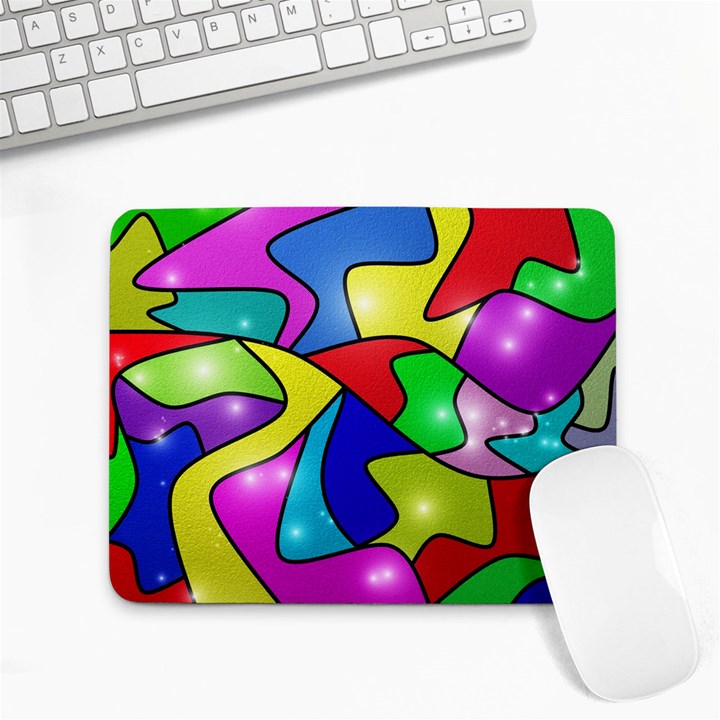 Colorful abstract art Small Mousepad