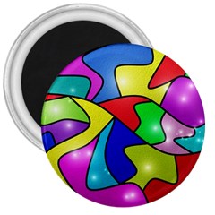 Colorful Abstract Art 3  Magnets by gasi