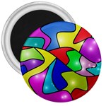 Colorful abstract art 3  Magnets Front