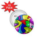 Colorful abstract art 1.75  Buttons (10 pack) Front