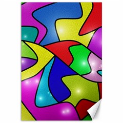 Colorful Abstract Art Canvas 12  X 18  by gasi