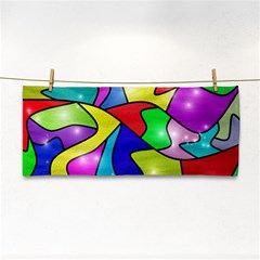 Colorful Abstract Art Hand Towel by gasi