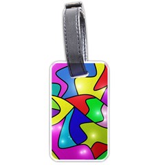 Colorful Abstract Art Luggage Tag (one Side) by gasi