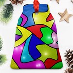 Colorful abstract art Bell Ornament (Two Sides) Front