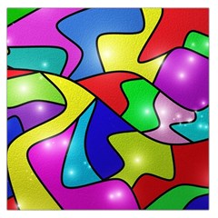 Colorful Abstract Art Square Satin Scarf (36  X 36 ) by gasi